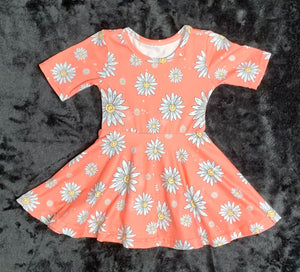 Coral Daisy Dress