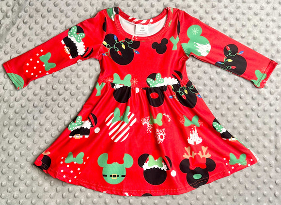 Red Christmas Mouse Dress