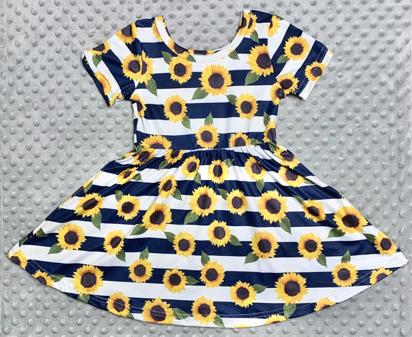 Stripes & Sunflowers Dress