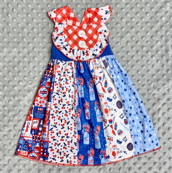 Summertime Red, White, and Blue Dress