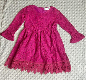 Wine Lace Dress